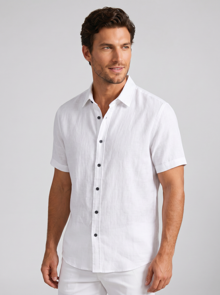 Men's Linen Shirt – Short-Sleeve Essential