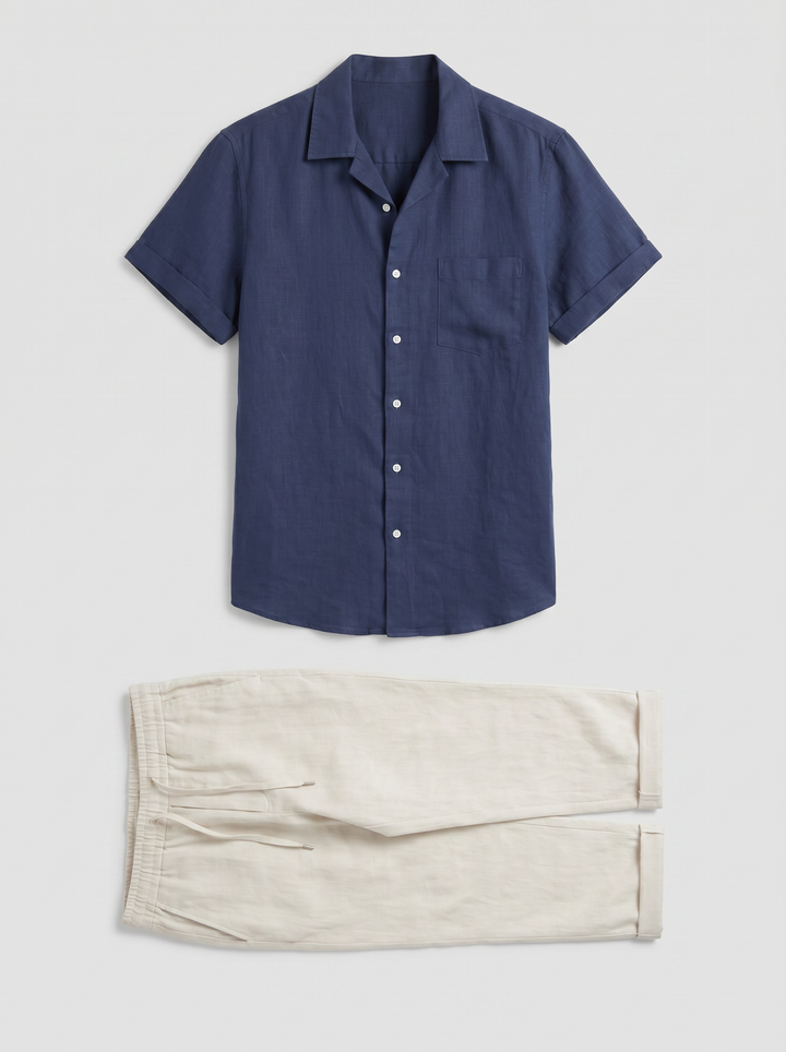 Men's Co-ord Set – Cuban Collar Shirt & Trouser