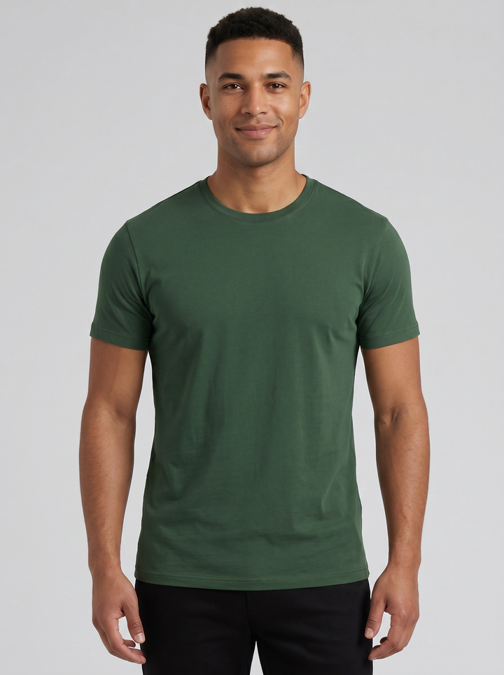 Men's T-Shirt – Slim-Fit Crew-Neck Cotton