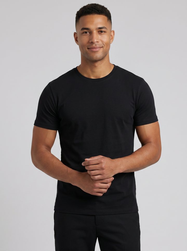 Men's T-Shirt – Slim-Fit Crew-Neck Cotton