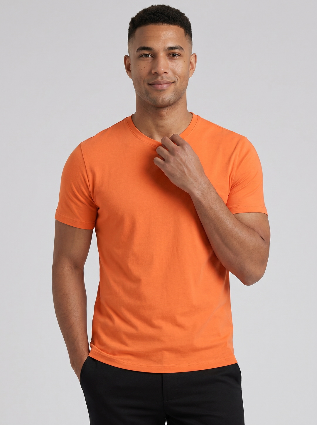 Men's T-Shirt – Slim-Fit Crew-Neck Cotton