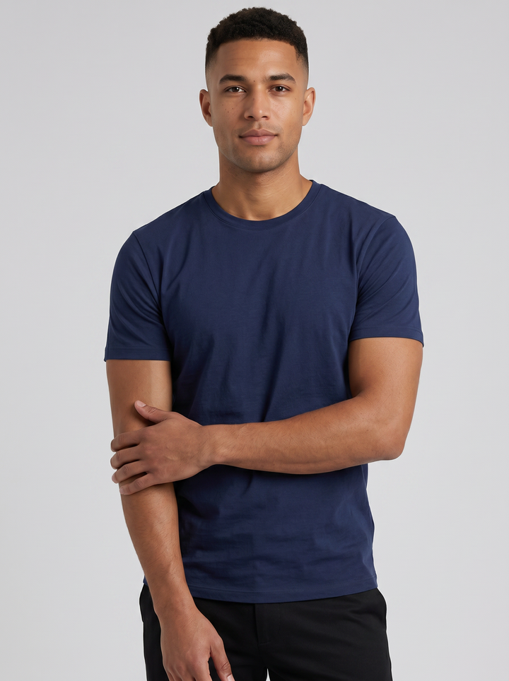 Men's T-Shirt – Slim-Fit Crew-Neck Cotton