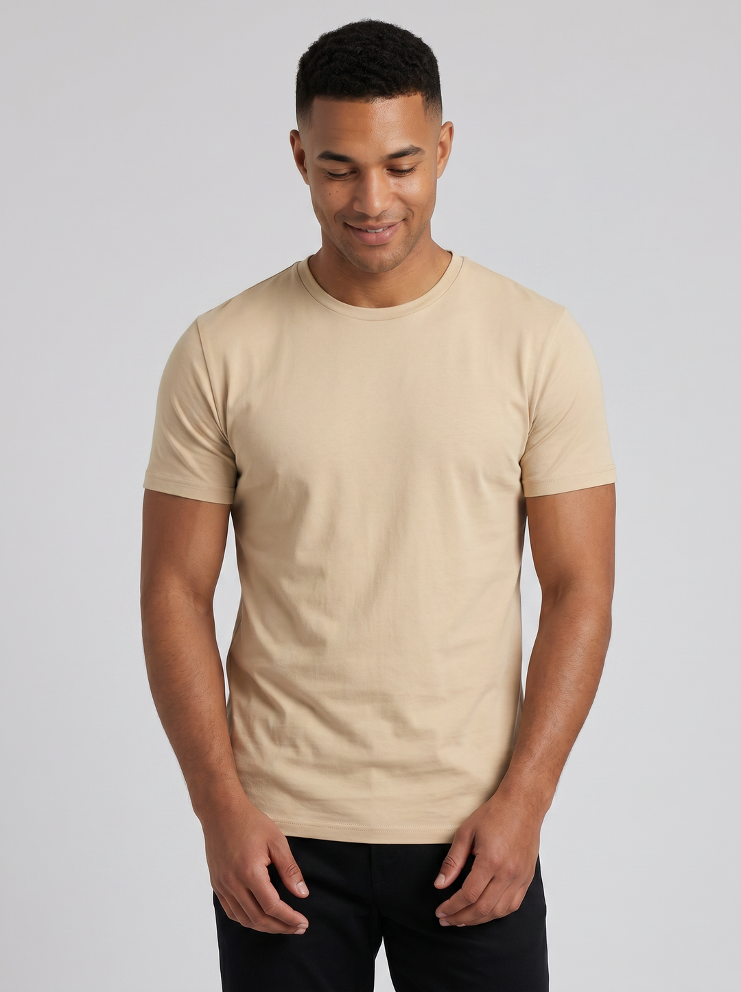 Men's T-Shirt – Slim-Fit Crew-Neck Cotton