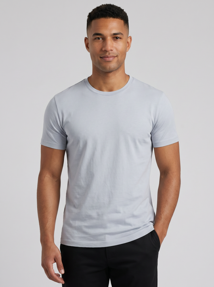 Men's T-Shirt – Slim-Fit Crew-Neck Cotton