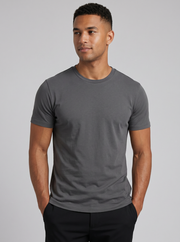 Men's T-Shirt – Slim-Fit Crew-Neck Cotton