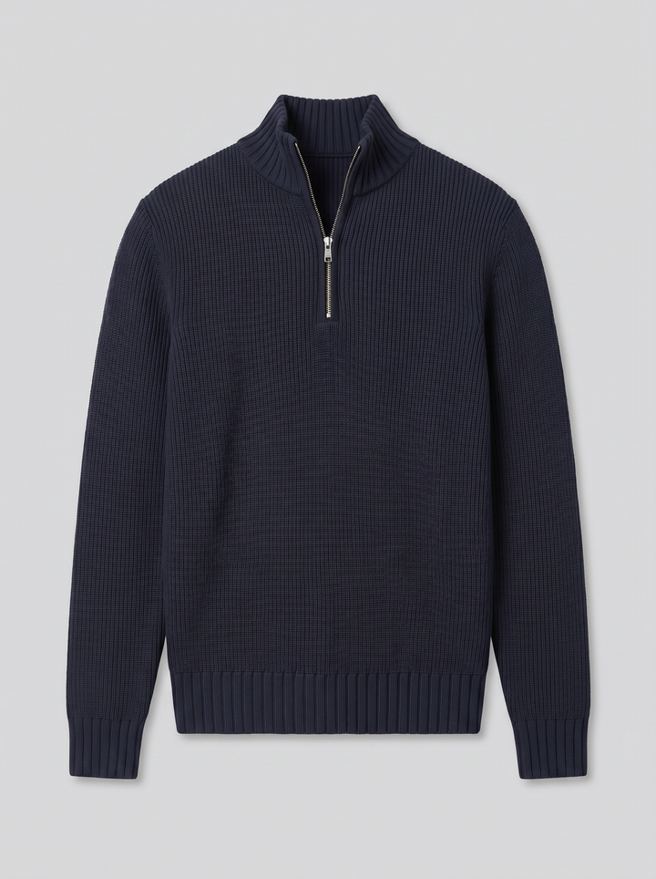 Men's Jumper – Slim-Fit Zip-Neck