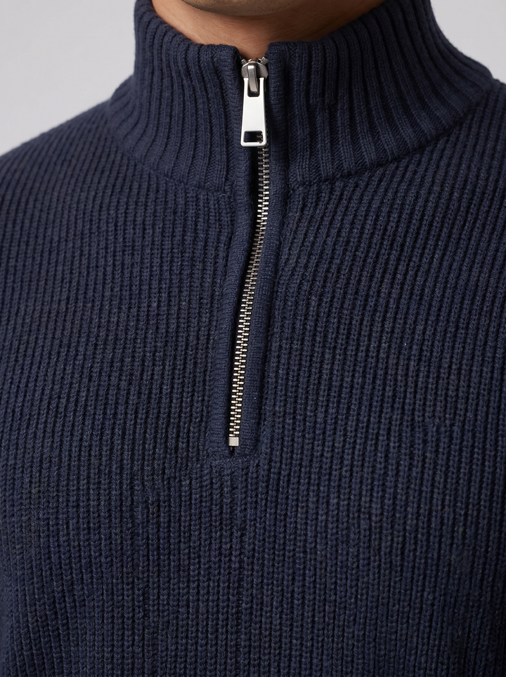 Men's Jumper – Slim-Fit Zip-Neck