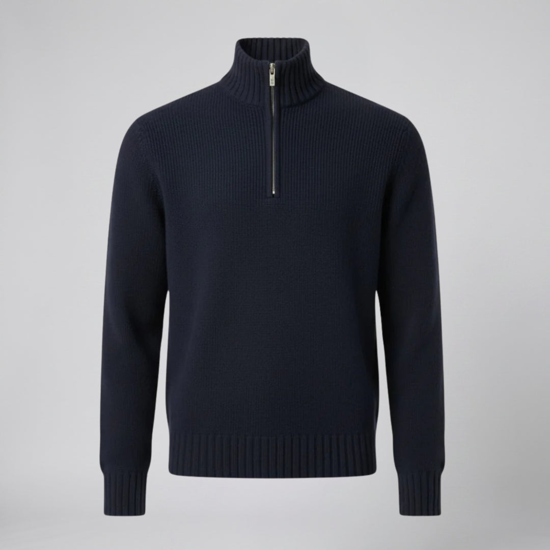 Men's Slim Fit Zip-Neck Jumper | Celestiella