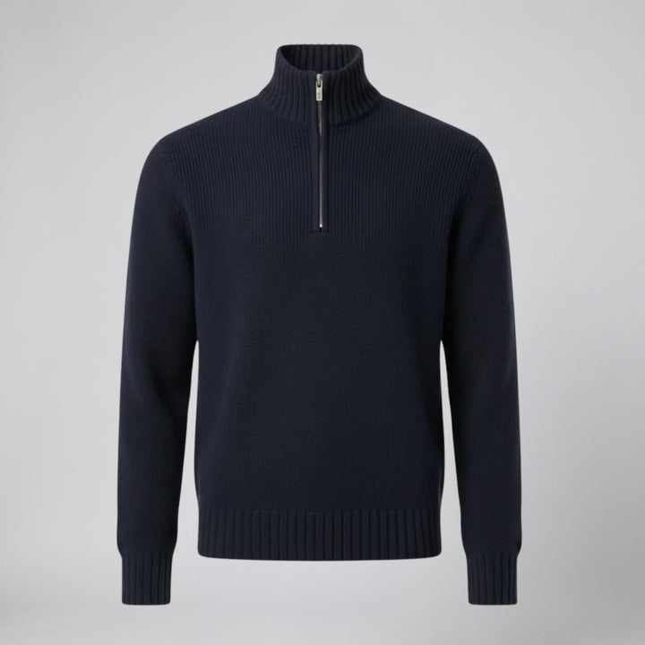 Men's Slim Fit Zip-Neck Jumper | Celestiella