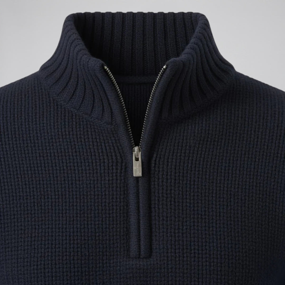 Men's Slim Fit Zip-Neck Jumper | Celestiella