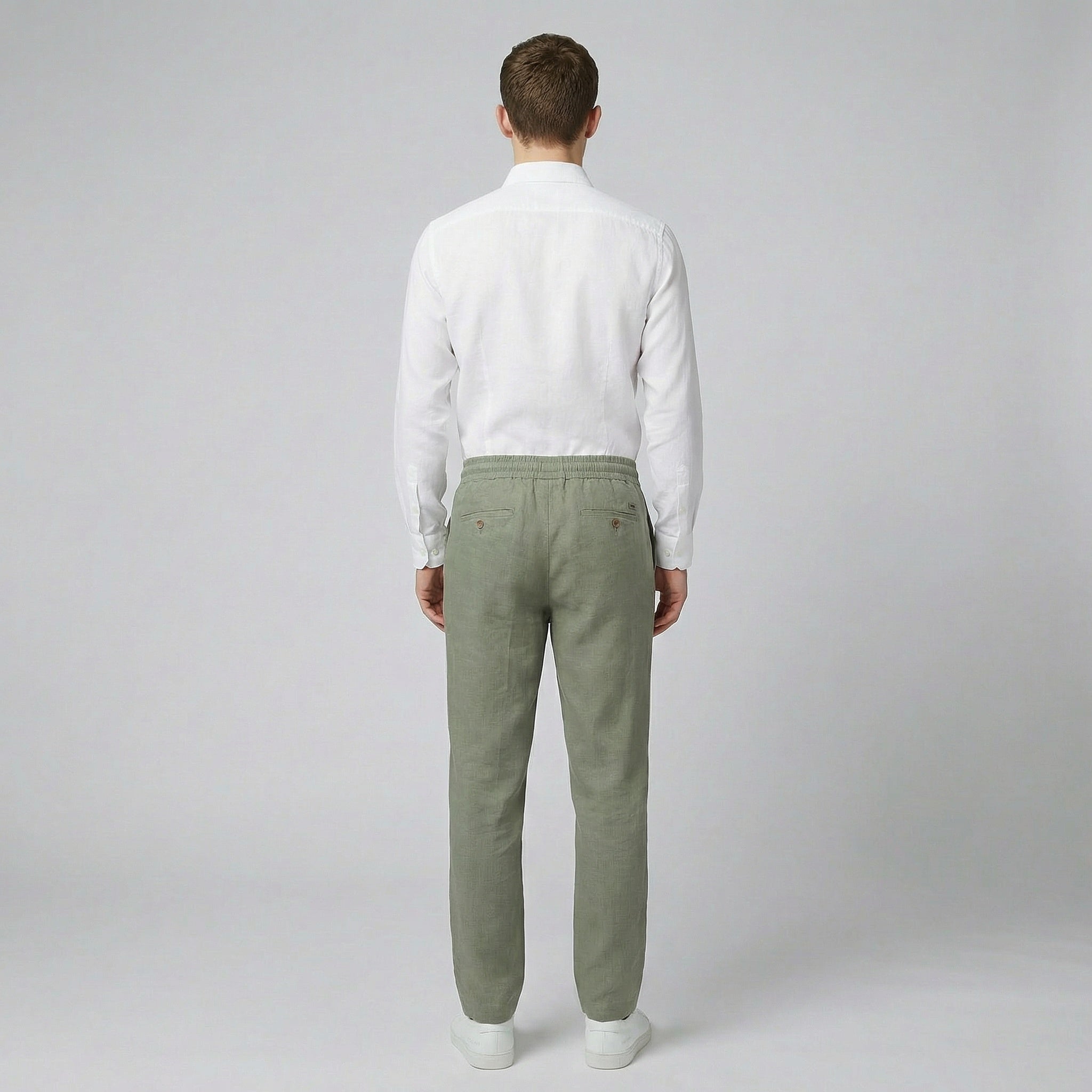 Celestiella - Men’s Slim-Fit Linen-Blend Trousers
