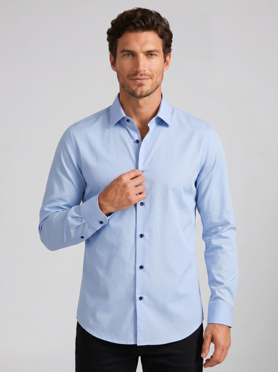 Men's Dress Shirt – Slim-Fit Long-Sleeve