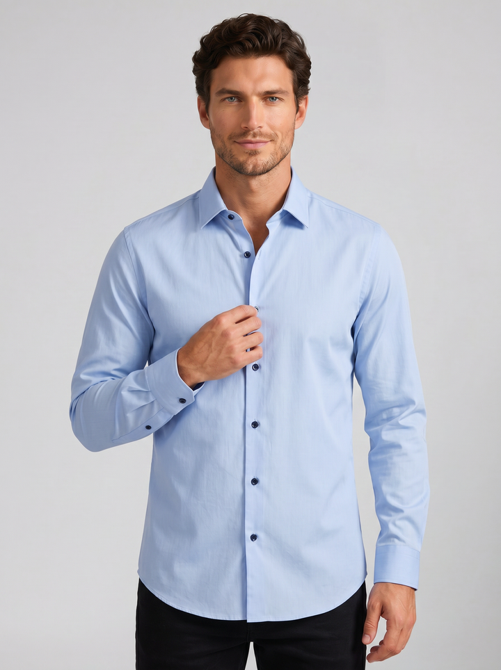 Men's Dress Shirt – Slim-Fit Long-Sleeve