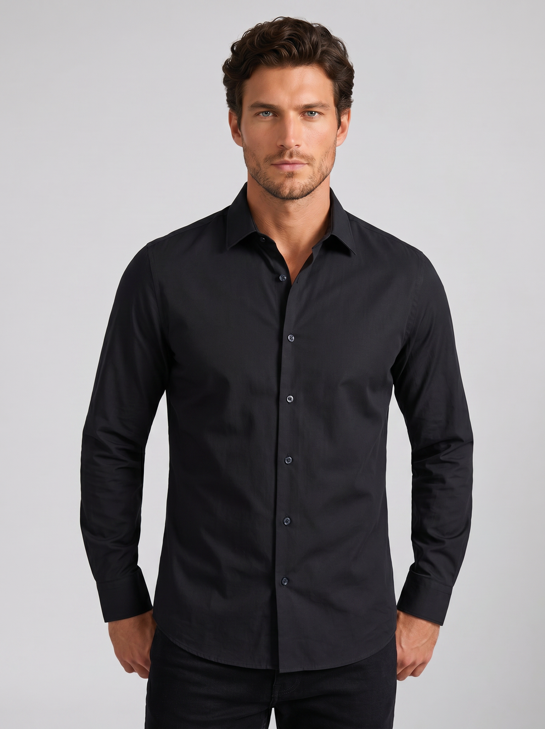 Men's Dress Shirt – Slim-Fit Long-Sleeve