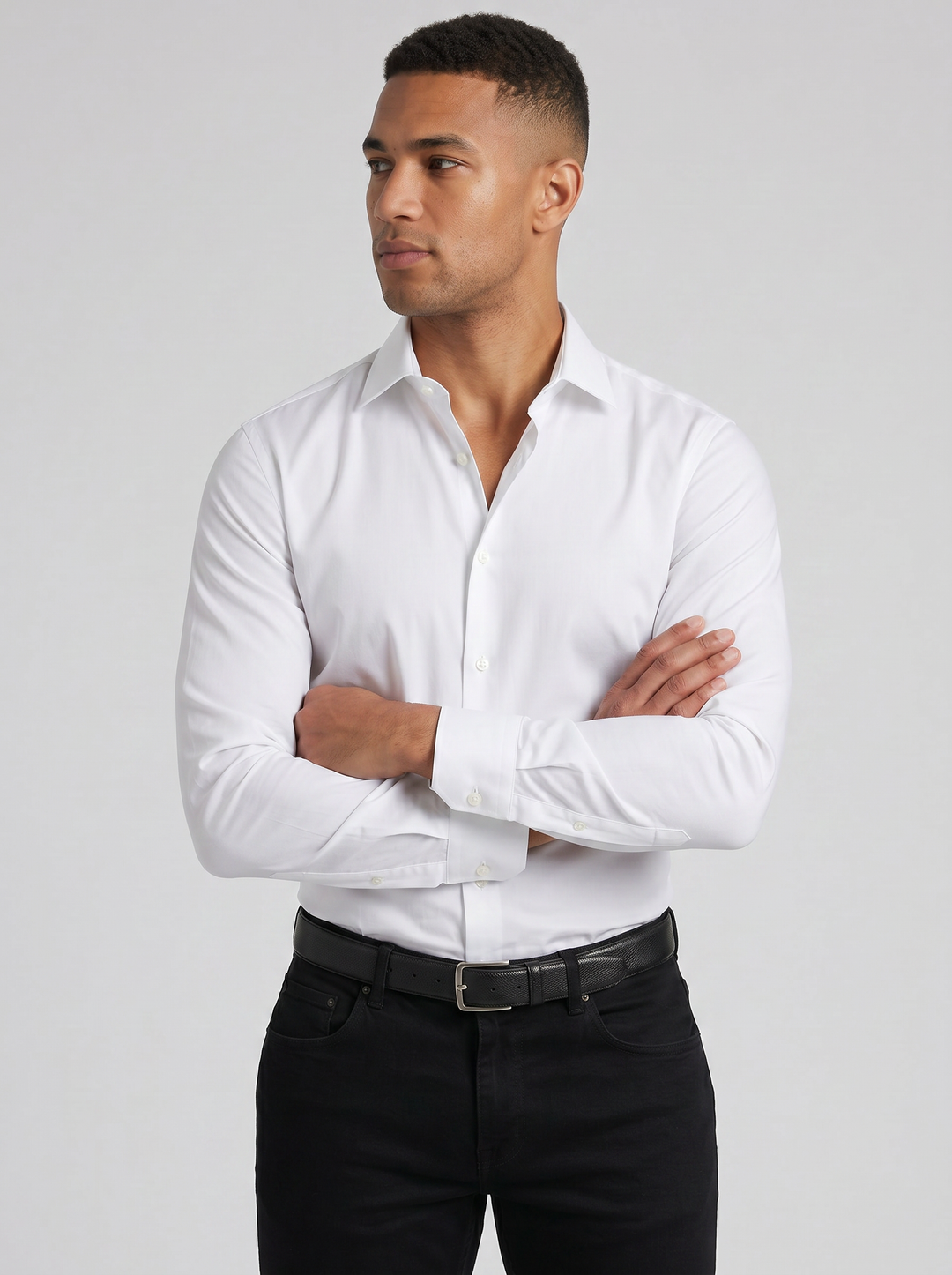 Men's Slim Fit Long-Sleeve Shirt – Smart Formal Style