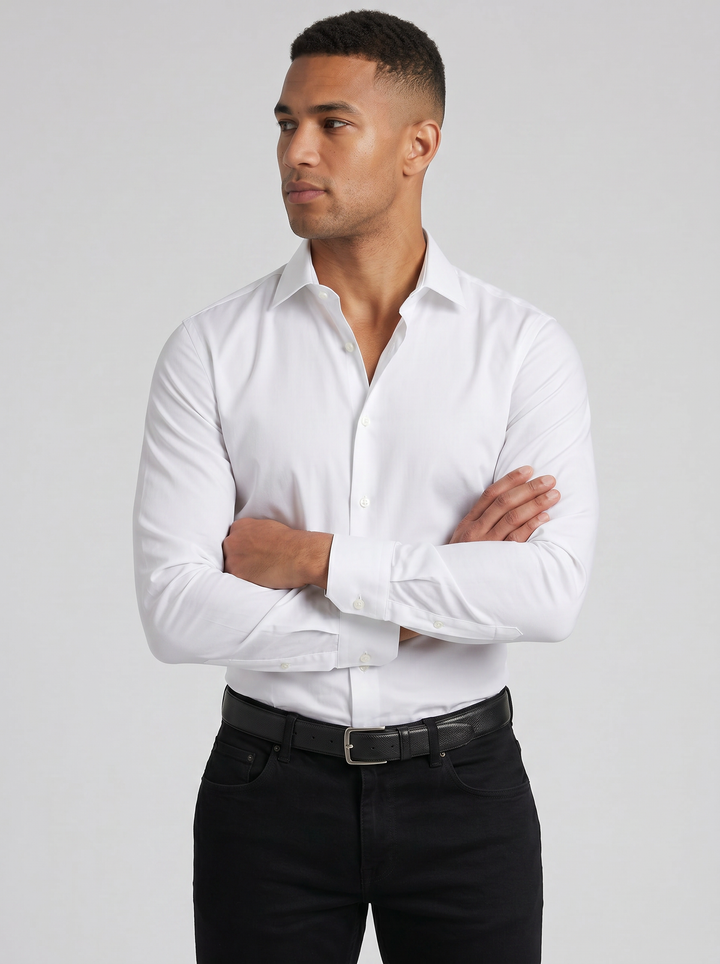 Men's Slim Fit Long-Sleeve Shirt – Smart Formal Style