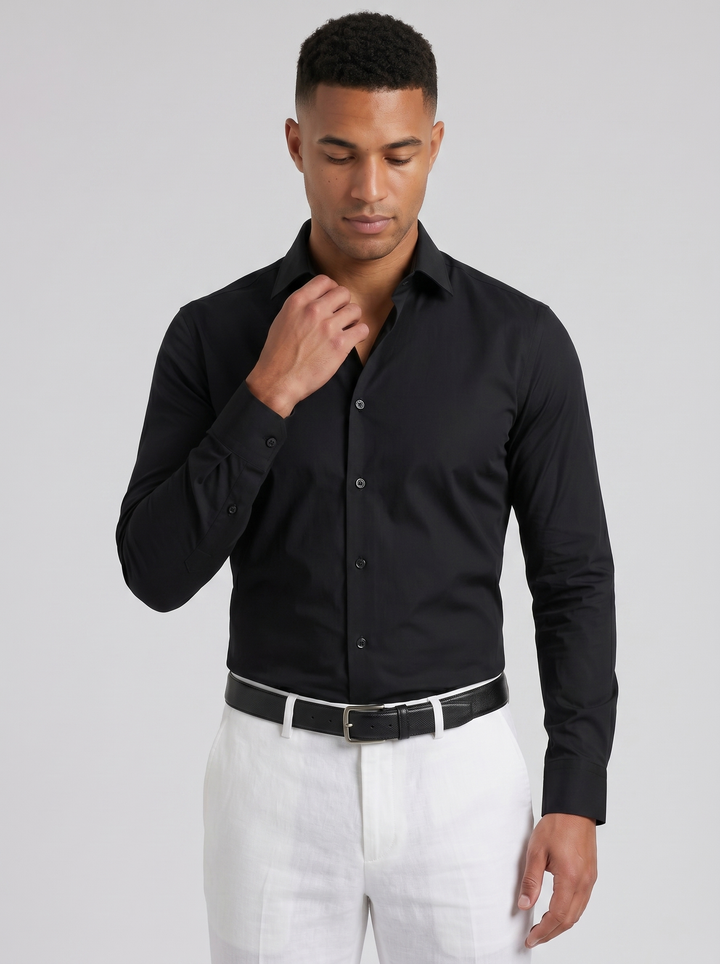 Men's Slim Fit Long-Sleeve Shirt – Smart Formal Style