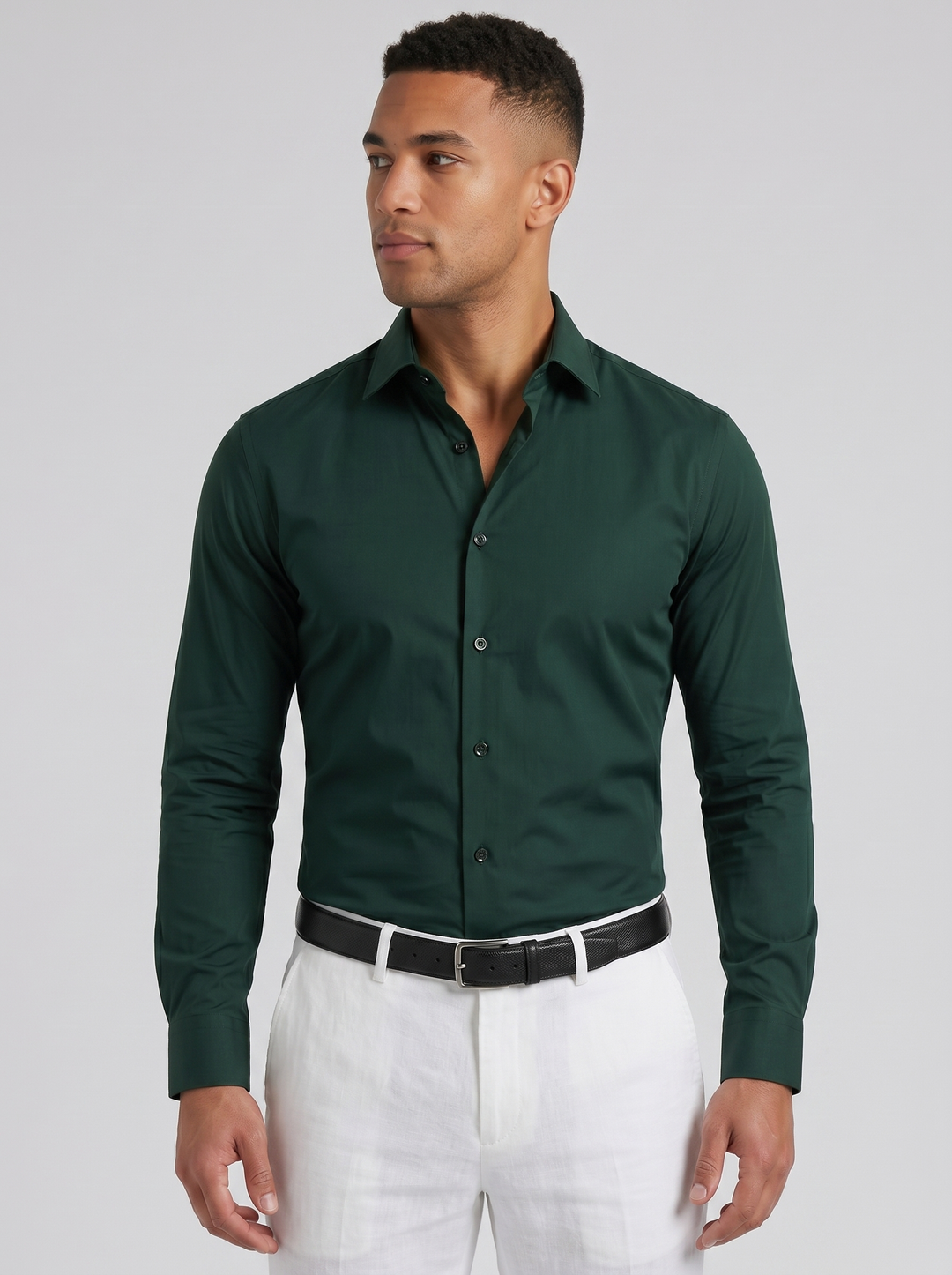 Men's Slim Fit Long-Sleeve Shirt – Smart Formal Style