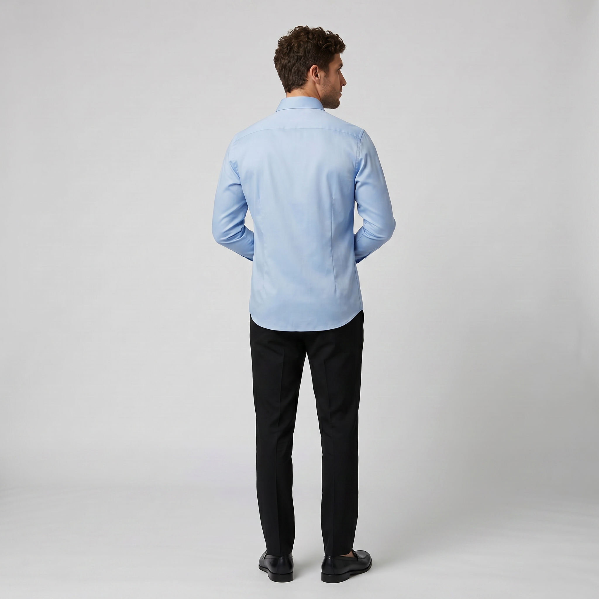 Men’s Slim-Fit Long-Sleeve Dress Shirt | Celestiella