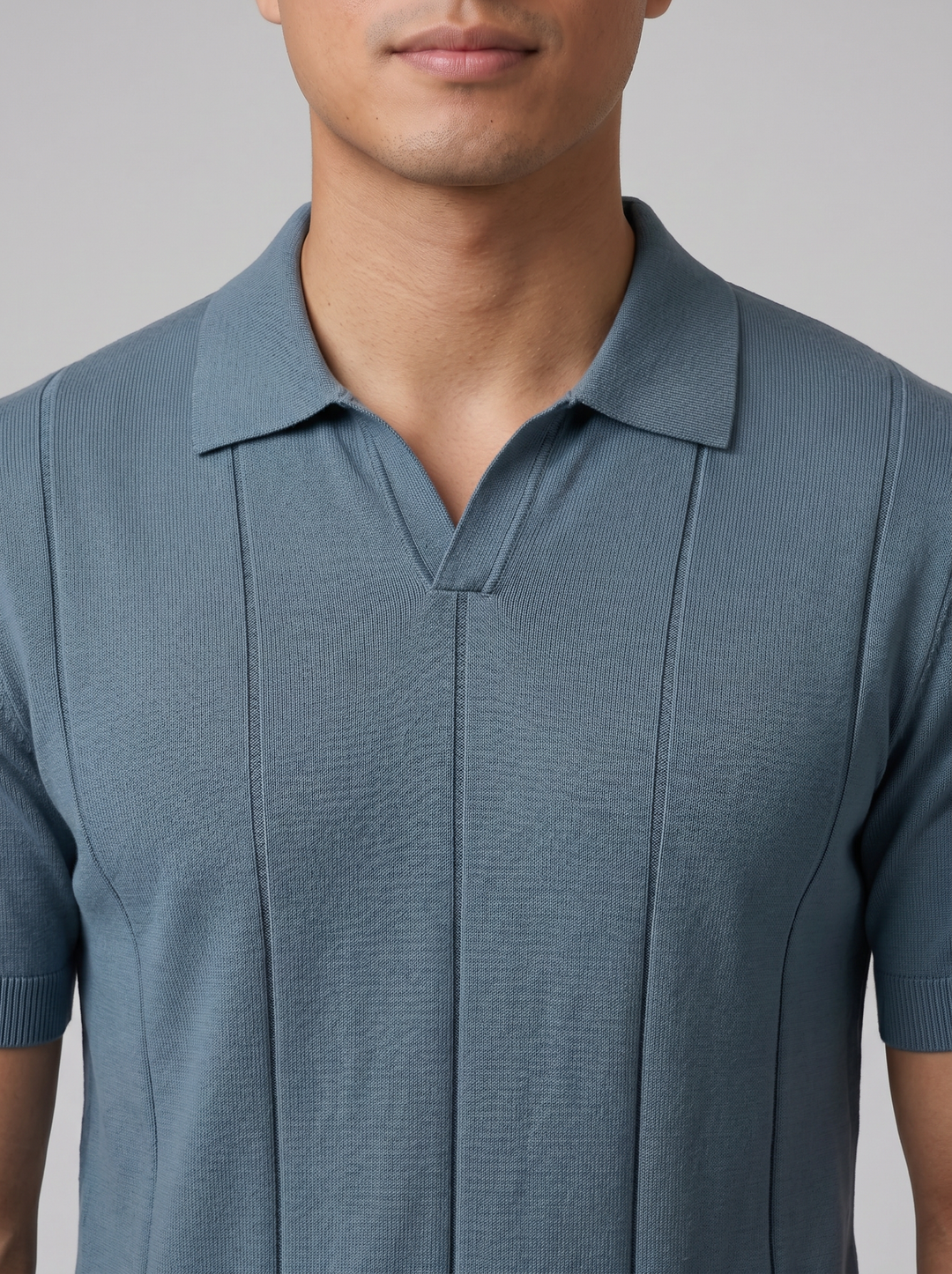 Men's Polo Shirt – Slim-Fit Rib Knit