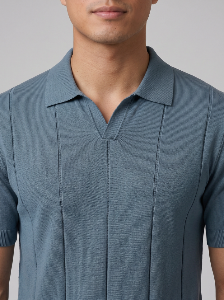 Men's Polo Shirt – Slim-Fit Rib Knit