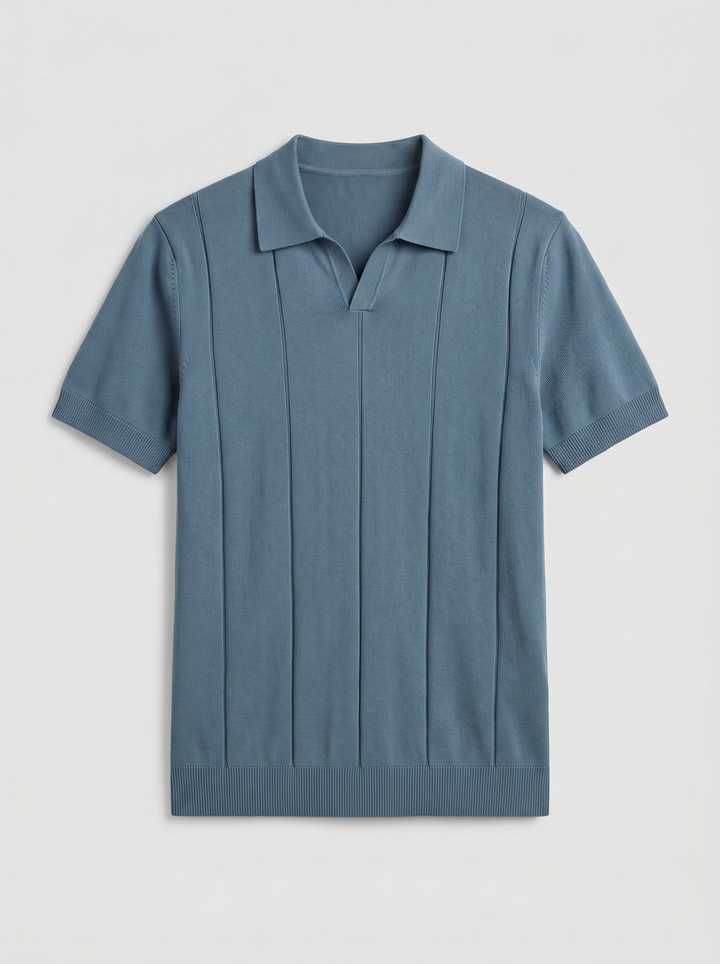 Men's Polo Shirt – Slim-Fit Rib Knit