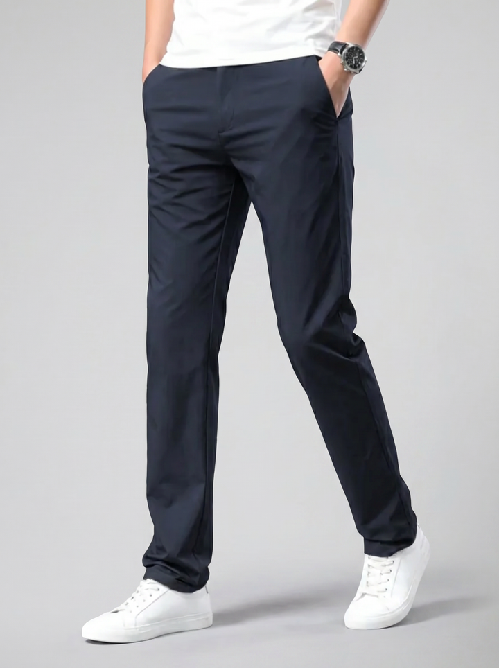 Men's Stretch Cotton Chino Trousers – Slim Flexible Everyday Fit