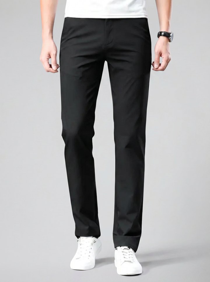 Men's Stretch Cotton Chino Trousers – Slim Flexible Everyday Fit