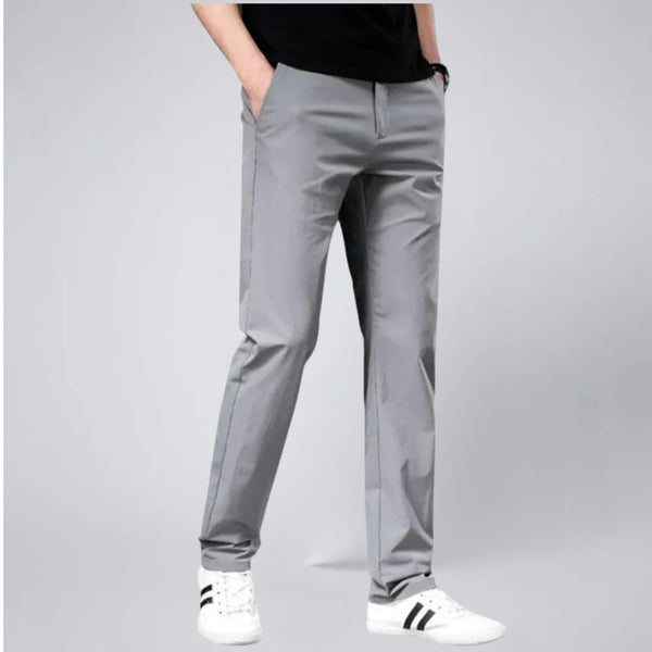 Men's Stretch Cotton Chino Trousers – Slim Flexible Everyday Fit