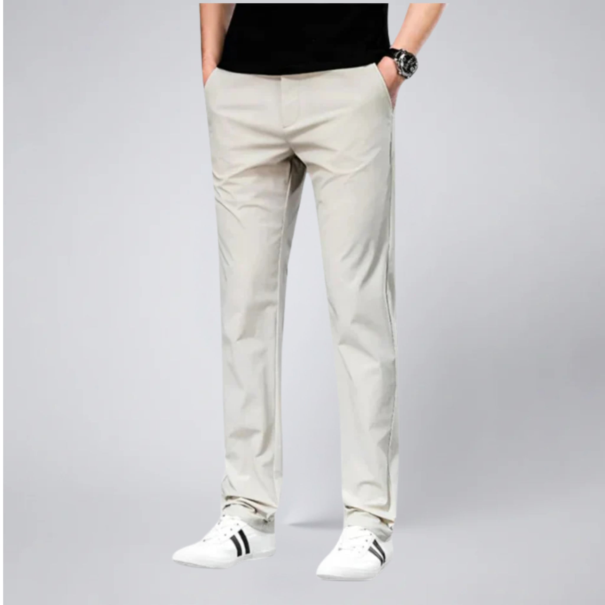 Men’s Stretch Cotton Chino Trousers | Celestiella