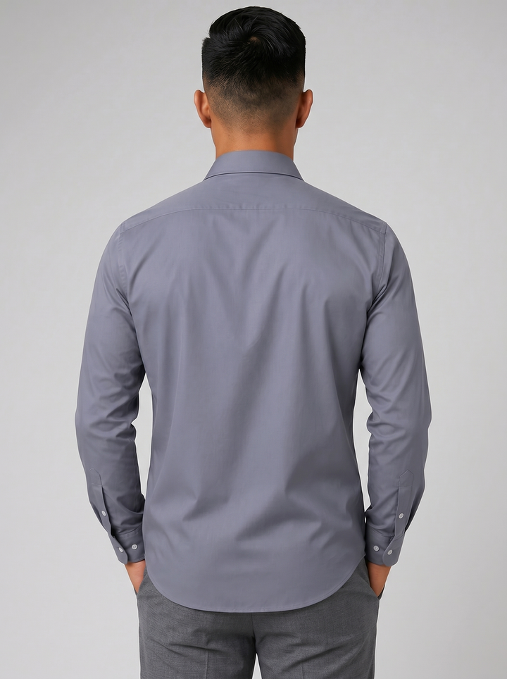 Men's Slim Fit Stretch Dress Shirt – Tailored Smart Style