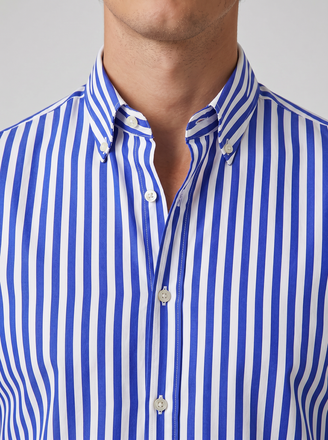 Men's Striped Long-Sleeve Shirt – Smart Casual Button-Up