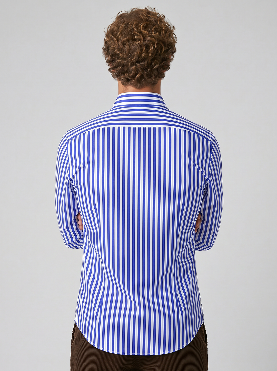 Men's Striped Long-Sleeve Shirt – Smart Casual Button-Up