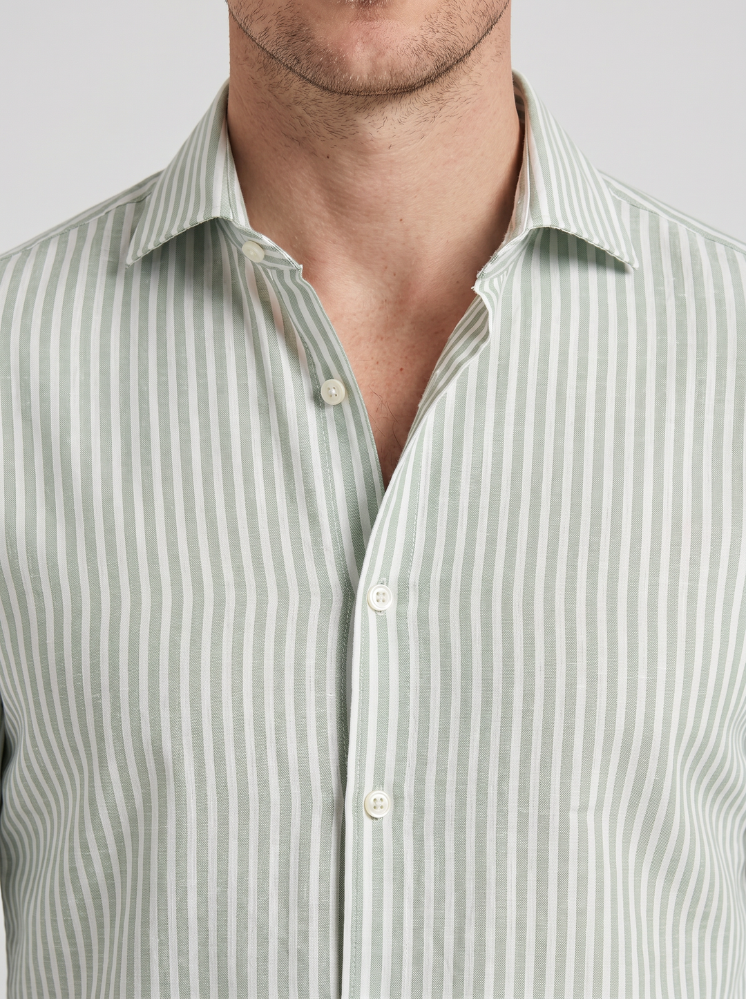 Men's Linen Shirt – Striped Resort