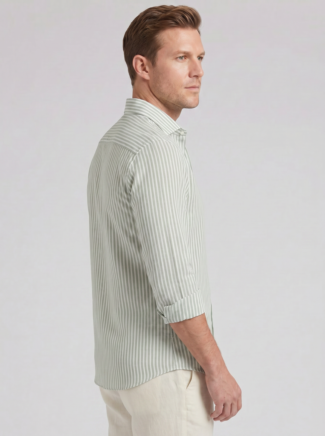 Men's Linen Shirt – Striped Resort