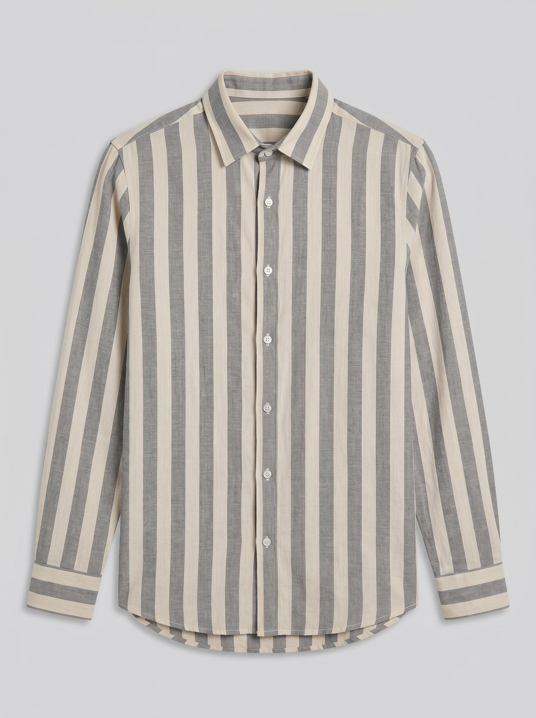 Men's Shirt – Striped Long-Sleeve Button-Down