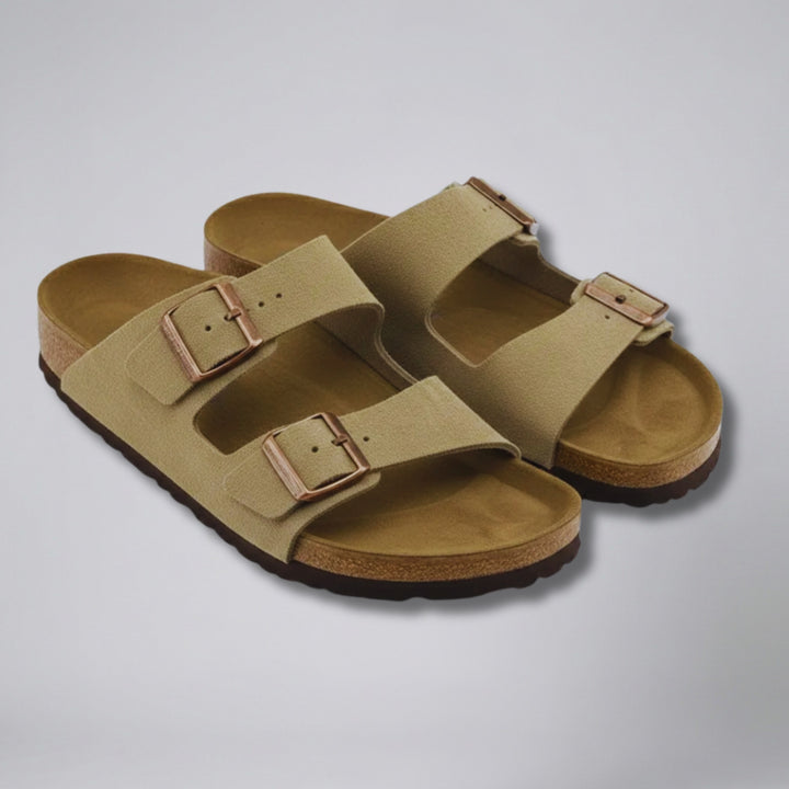Men's Suede Double-Strap Sandals – Relaxed Smart Summer Style