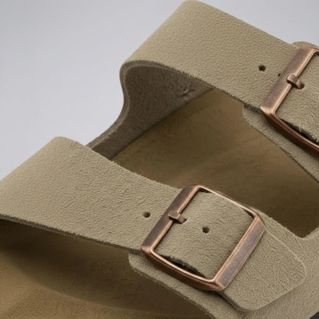 Men's Suede Double-Strap Sandals – Relaxed Smart Summer Style