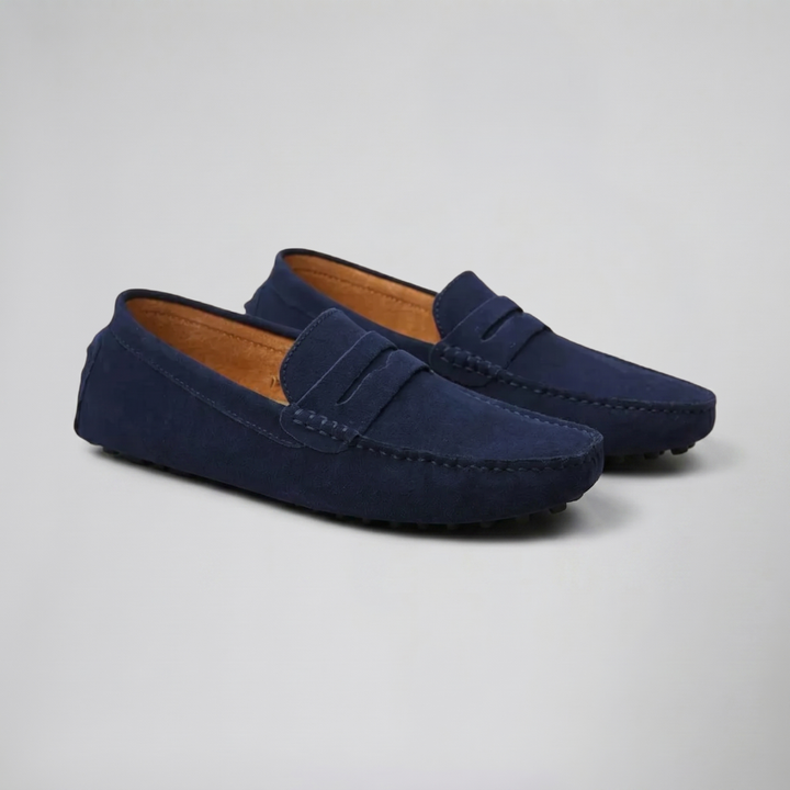 Men’s Suede Driver Loafers – Slip On | Celestiella