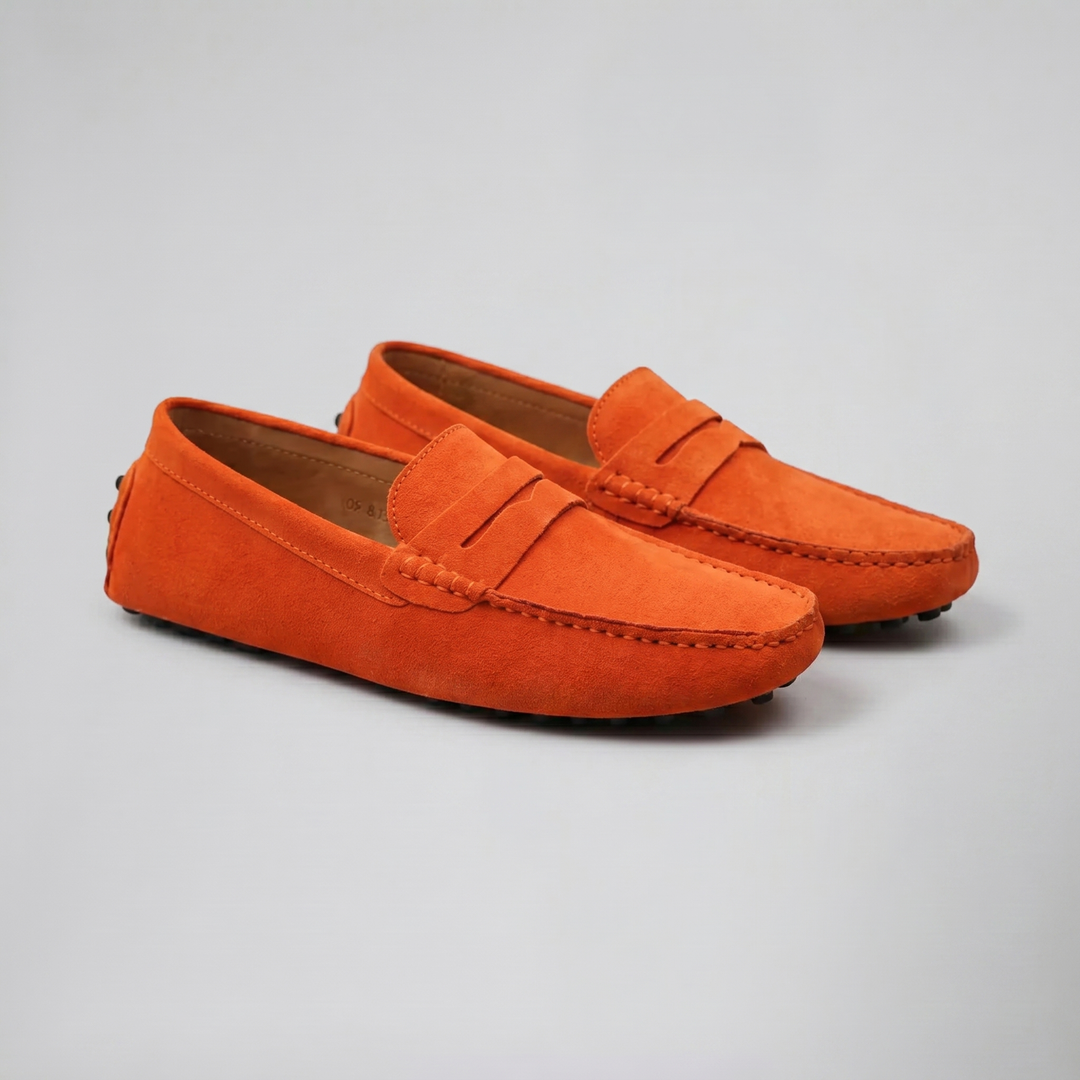 Men’s Suede Driver Loafers – Slip On | Celestiella