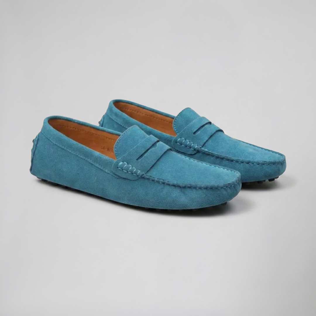 Men’s Suede Driver Loafers – Slip On | Celestiella