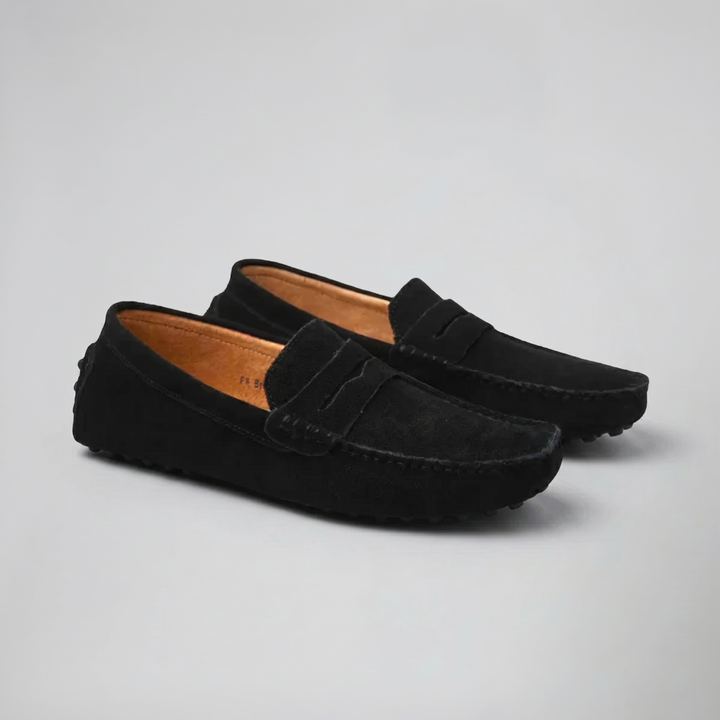 Men’s Suede Driver Loafers – Slip On | Celestiella