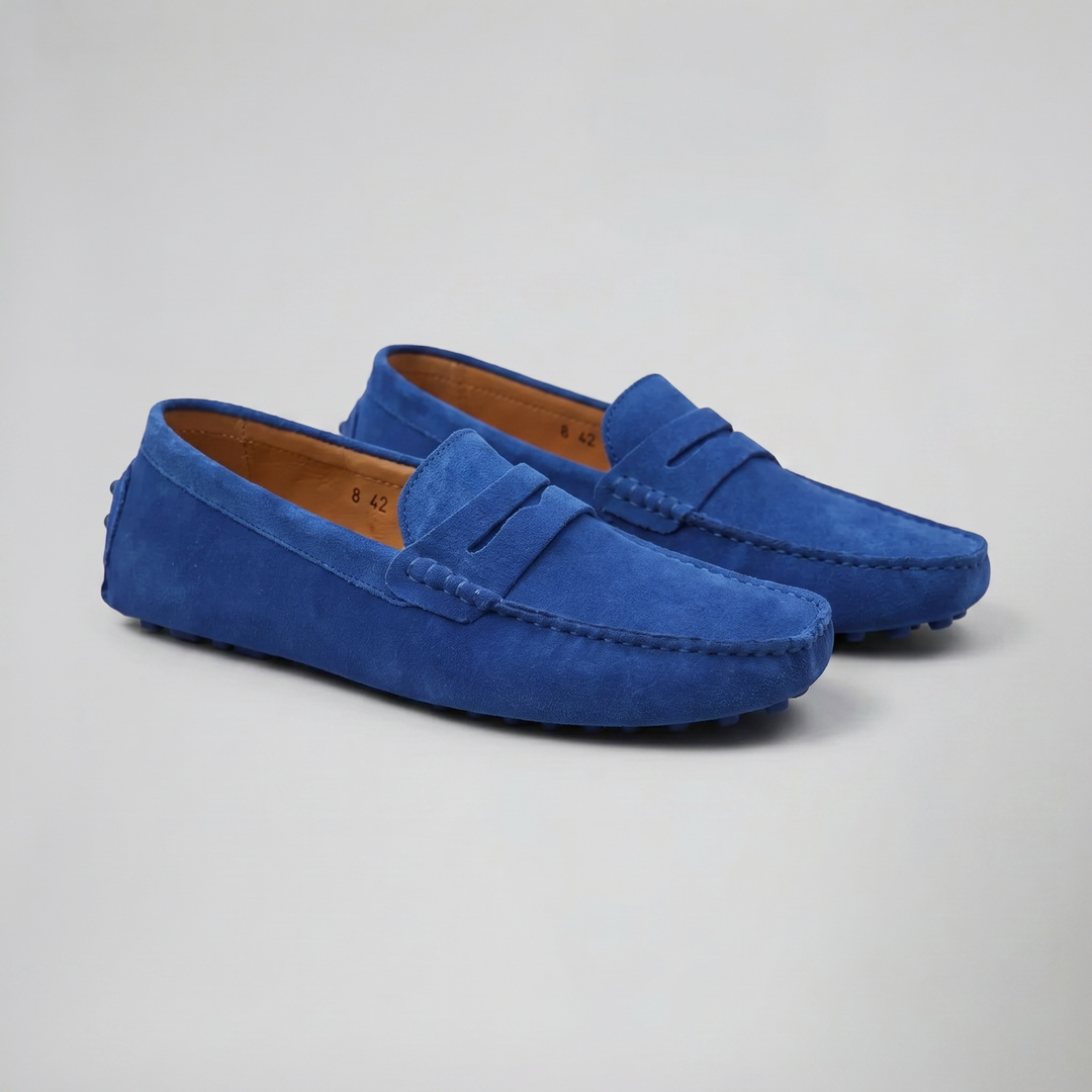 Men’s Suede Driver Loafers – Slip On | Celestiella