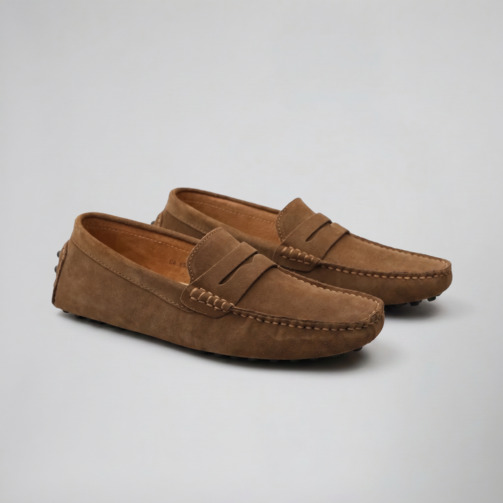 Men’s Suede Driver Loafers – Slip On | Celestiella
