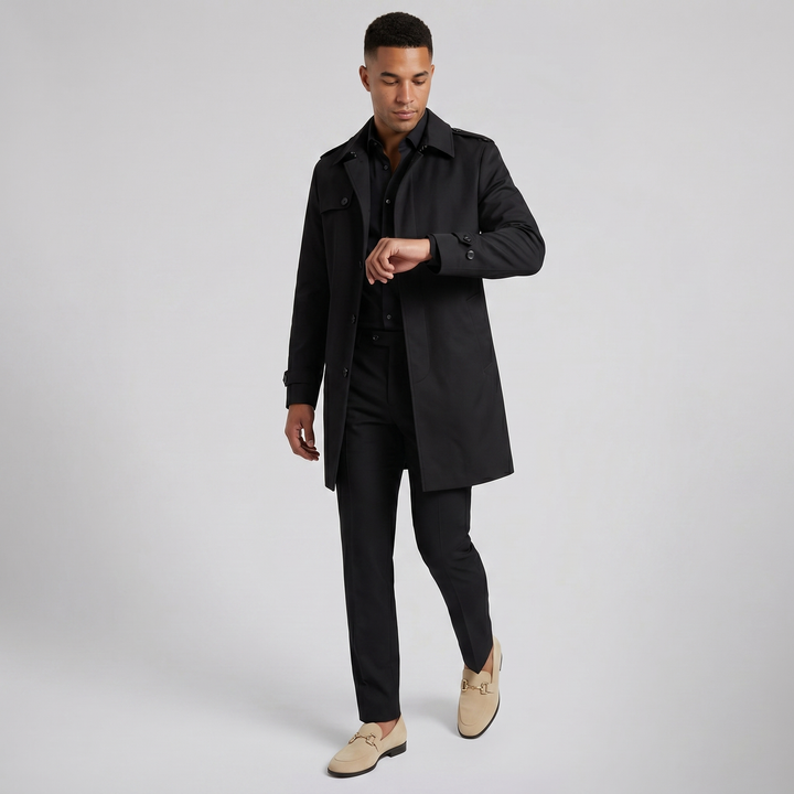 Men’s Suede Gold Detail Loafers | Celestiella