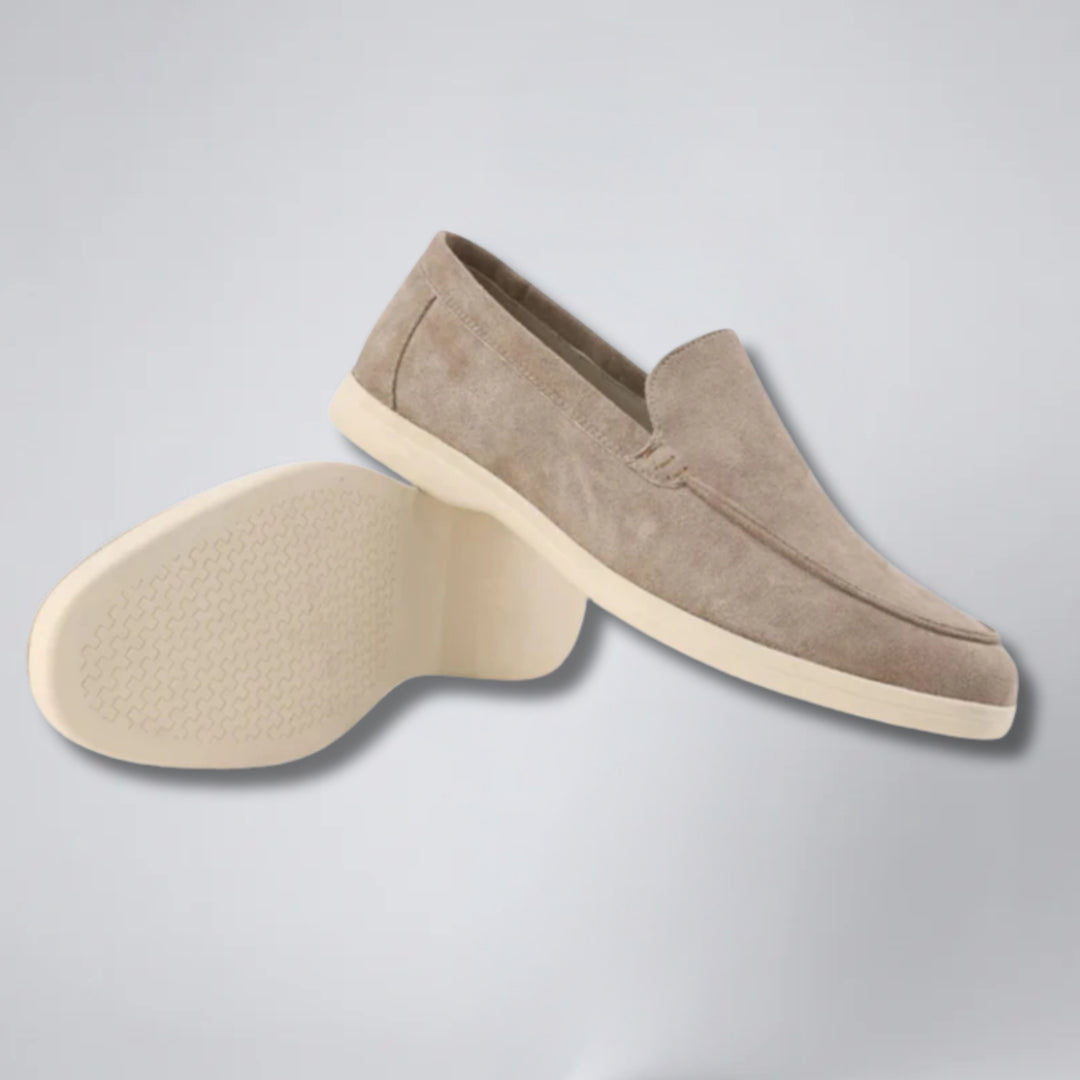 Men's Suede Slip-On Loafers, Lightweight Smart Casual Finish