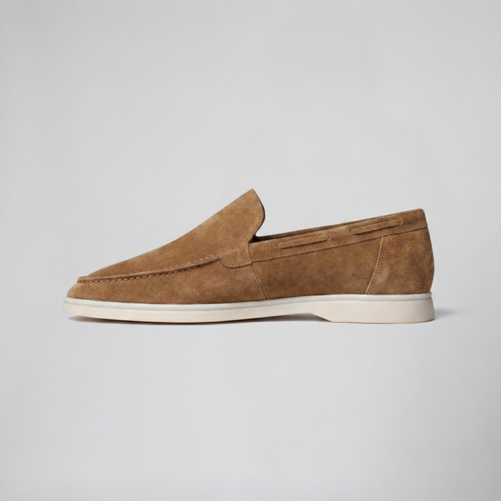 Men’s Tan Suede Slip-On Loafers | Celestiella