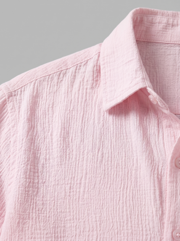 Men's Summer Shirt – Linen-Look Textured
