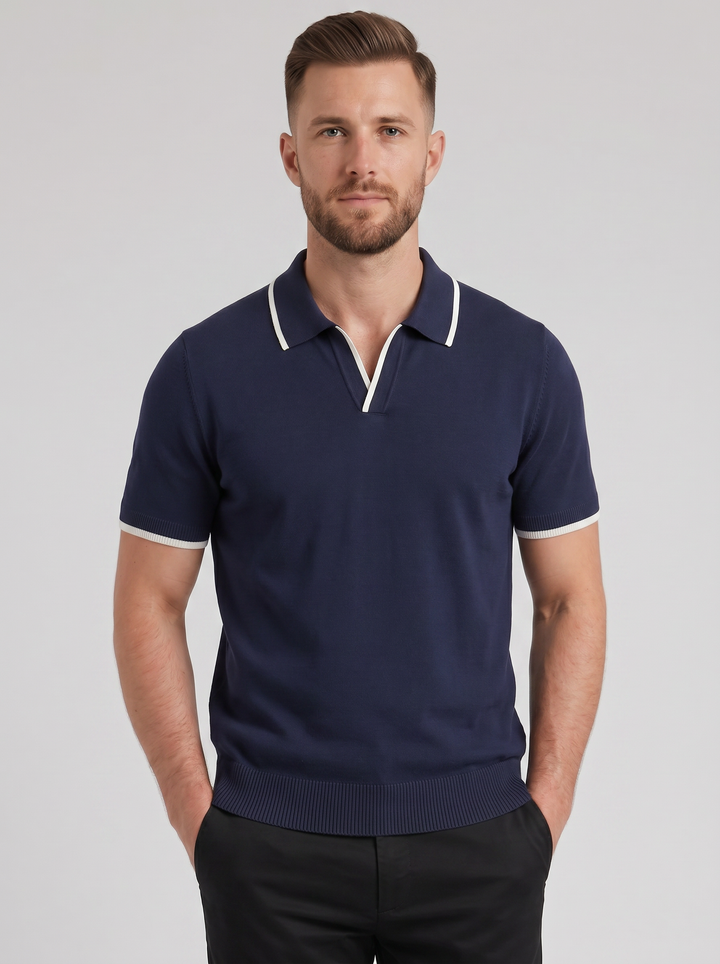 Men's Polo Shirt – Tonal Contrast Knit
