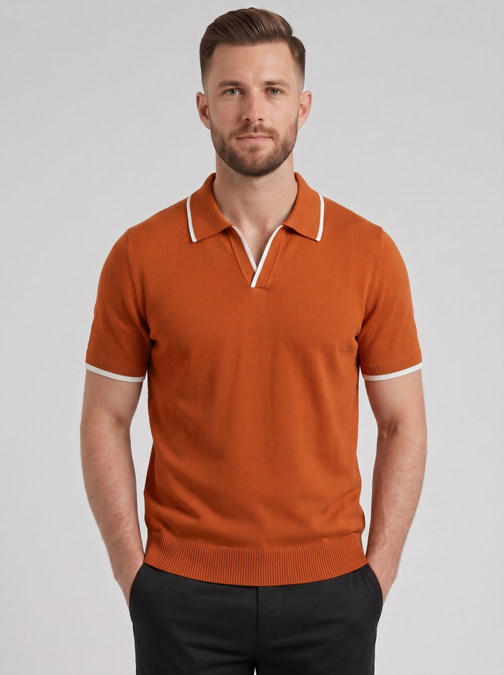 Men's Polo Shirt – Tonal Contrast Knit
